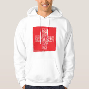 Sudadera Suiza Bandera Word Cloud Vintage