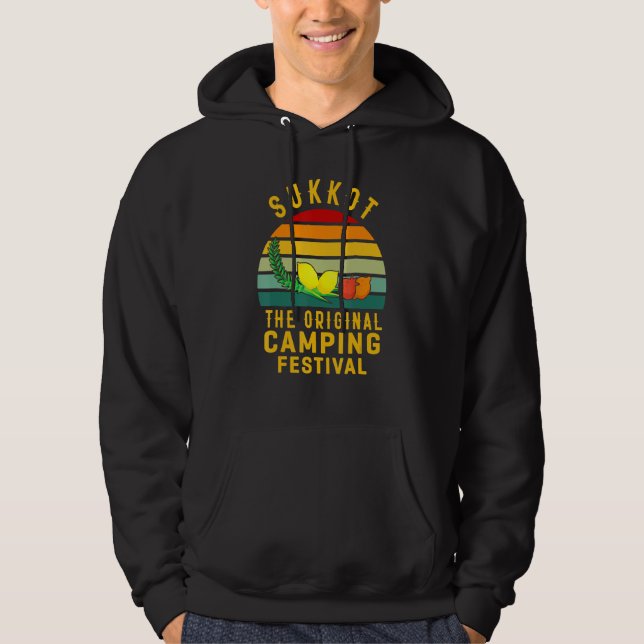 Sudadera Sukkot The Original Camping Festival Sukkah Lulav  (Anverso)