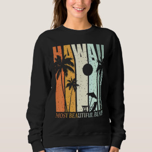 Sudadera Suma de palmeras en el paraíso tropical de Hawaii 