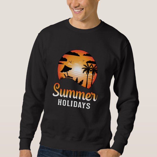 Sudadera Summer Beach Vacation Sea Surf Guay Sun Funny Gift (Anverso)