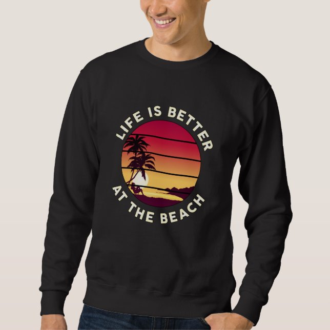 Sudadera Summer Beach Vacation Surf Guay Sun Sea Funny Gift (Anverso)