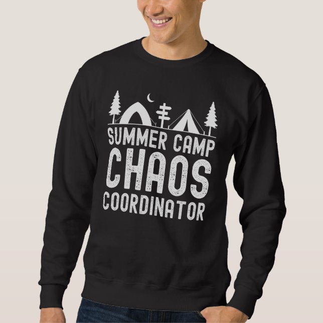 Sudadera Summer Camp Chaos Coordinator Camping Kindergarten (Anverso)