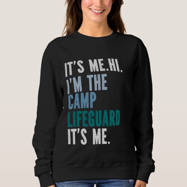 Sudadera Summer Camp Lifeguard lindo diversión retro diseño (Anverso)