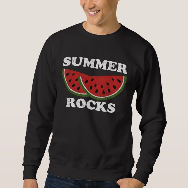 Sudadera Summer Rocks  Watermelon Retro Cute Watermelons (Anverso)