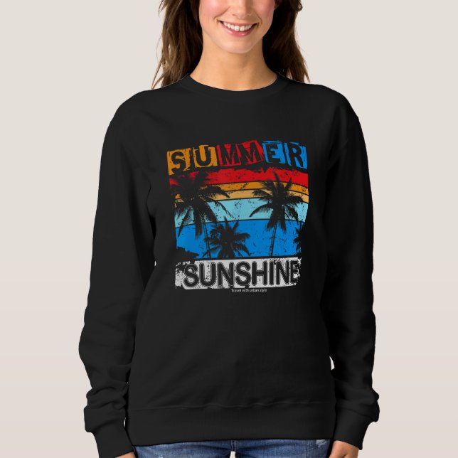 Sudadera Summer Sunshine Feelings Beach Palm Trees Holiday  (Anverso)