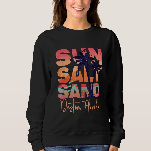 Sudadera Sun Salt Sand Summer DESTIN FL Vacation Beach (Anverso)
