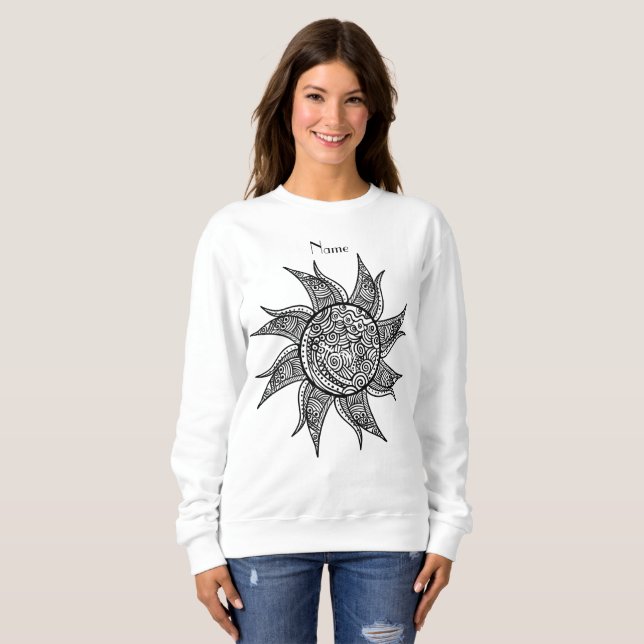 Sudadera Sun Tattoo Thunder_Cove al estilo Henna (Anverso completo)