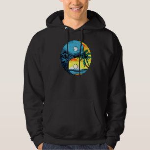 Sudadera Sun Y Moon Yin Y Yang Retro Beach Mountains Su