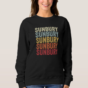 Sudadera Sunbury Pensilvania Sunbury PA Texto Retro Antiguo