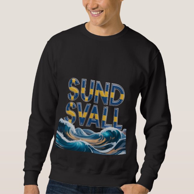 Sudadera Sundsvall Artistic Ocean Waves Graphic Sweatshirt (Anverso)