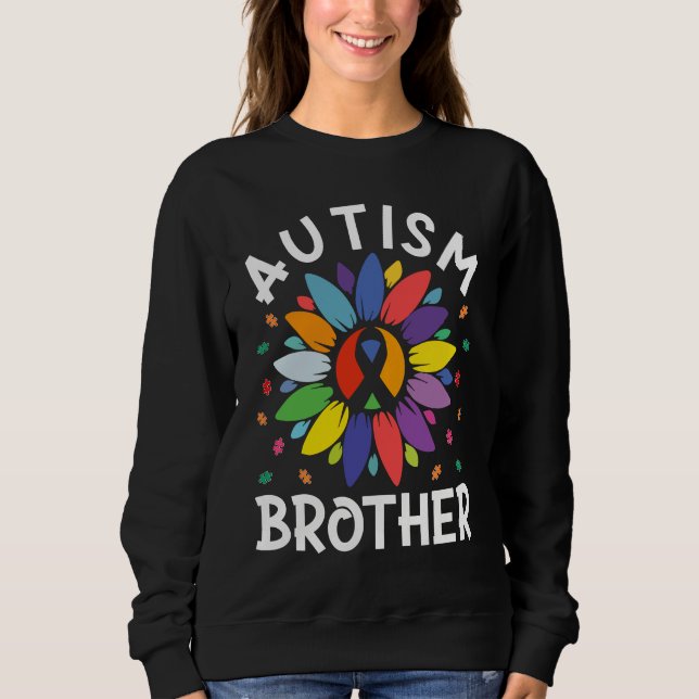 Sudadera Sunflower Autism Awareness Day Matching Autism Bro (Anverso)