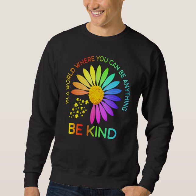 Sudadera Sunflower Be Kind Puzzle Support Autism Awareness  (Anverso)