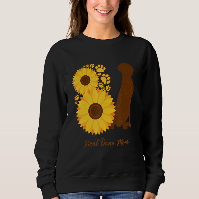 Sudadera Sunflower Dog Mom - Great Dane (Anverso)