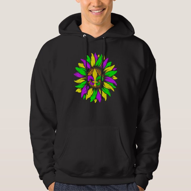 Sudadera Sunflower Fleur De Lys Mardi Gras Funny New Orlean (Anverso)