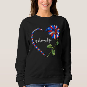 Sudadera Sunflower Heart American Nana Life Bandera Estadou
