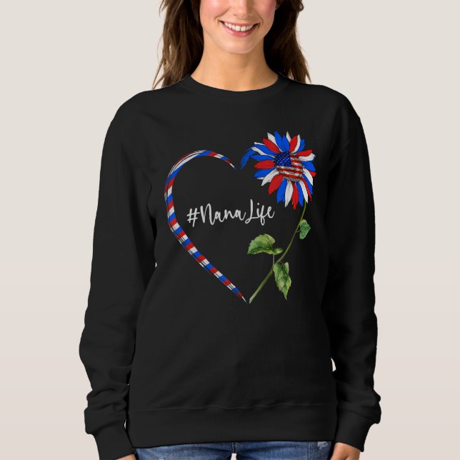 Sudadera Sunflower Heart American Nana Life Bandera Estadou (Anverso)