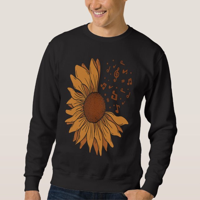 Sudadera Sunflower Music Note  Cute Sun Flower   Teacher (Anverso)