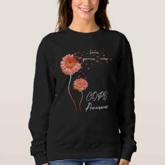 Sudadera Sunflower Peace Love Cure Orange Ribbon COPD Aware