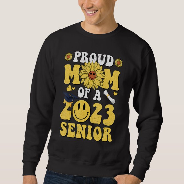 Sudadera Sunflower Proud Mom Of A 2023 Hippie Graduation Se (Anverso)
