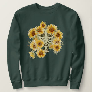 Sudadera Sunflower Skeleton Plant Body Sweatshirt