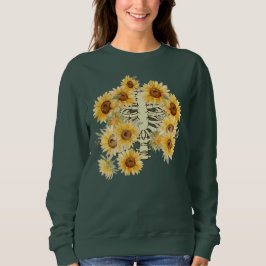 Sudadera Sunflower Skeleton Plant Body Sweatshirt