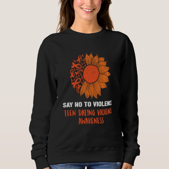 Sudadera sunflower We Wear orange teen dating violence Awar (Anverso)