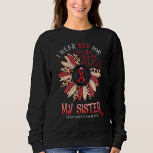 Sudadera Sunflower Yo Uso Hermana De Cinta Roja Él Enferma 