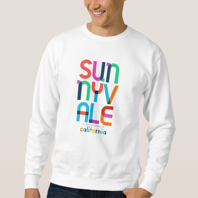 Sudadera Sunnyvale California Mid Century, Pop Art, (Anverso)