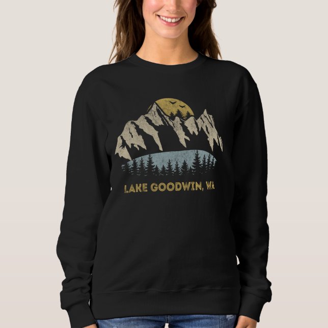 Sudadera Sunrise WA sobre el Lago Goodwin Washington Mounta (Anverso)
