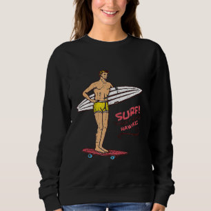 Sudadera Sunset Beach Hawaii Surf Vintage Surfboard 60s 70s