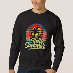 Sudadera Sunset Beach Palm Tree Hello Summer Vacation Holi
