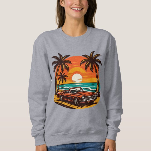 Sudadera Sunset Beach & Retro (Anverso)