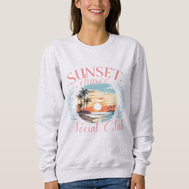 Sudadera Sunset Chaser Social Club | Cozy Golden Hour  (Anverso)