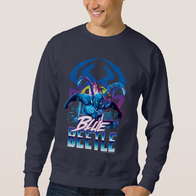 Sudadera Sunset de Blue Beetle Retrowave City (Anverso)