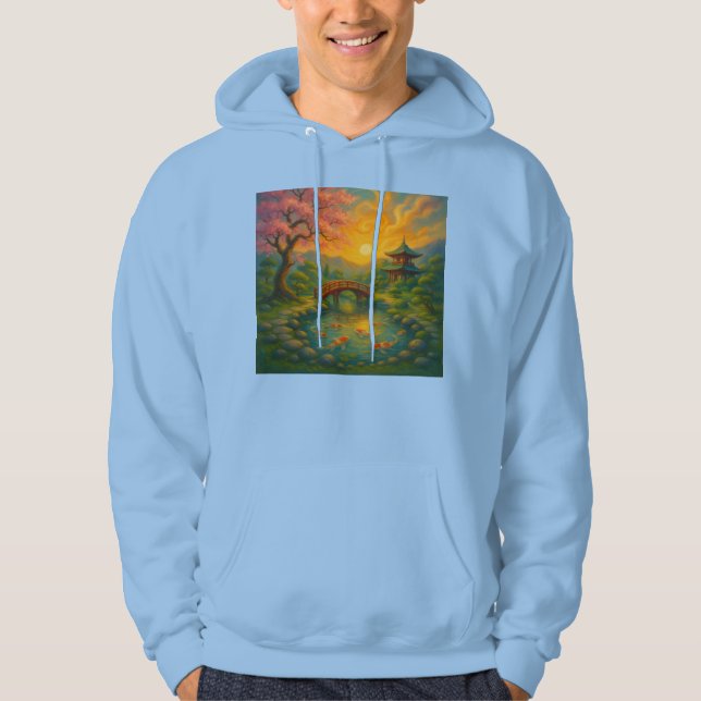 Sudadera Sunset de Jardín Zen japonés (Anverso)