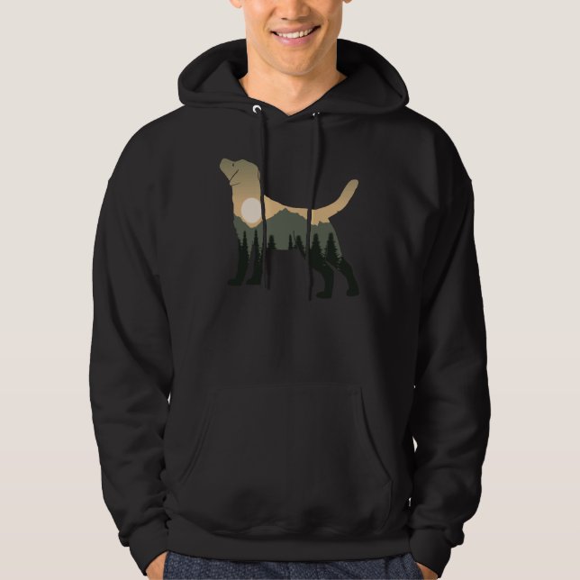 Sudadera Sunset de la montaña del bosque de perros recupera (Anverso)