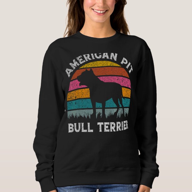 Sudadera Sunset de Perro Terrier Bull Pit de Estados Unidos (Anverso)