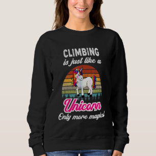 Sudadera Sunset de Vintage Retro Unicornio de escalada
