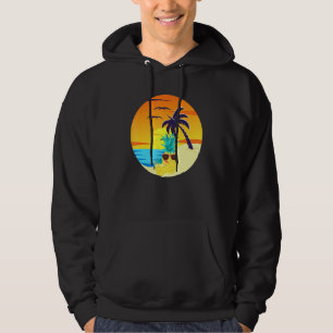 Sudadera Sunset Exótico Pineapple Beach Palm Trees Tropical