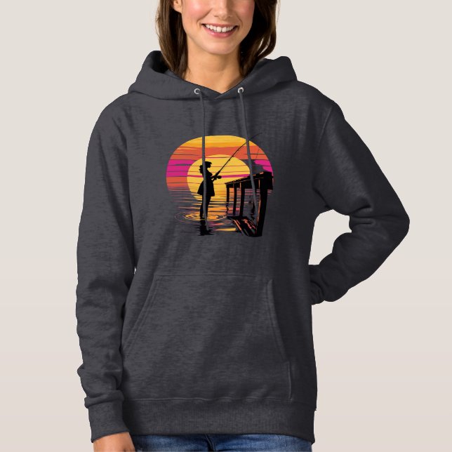 Sudadera Sunset Fishing – Women’s Hoodie (Anverso)