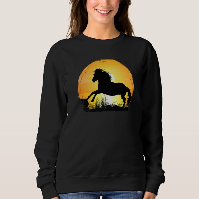 Sudadera Sunset Horse Breed Silhouette  Appaloosa (Anverso)