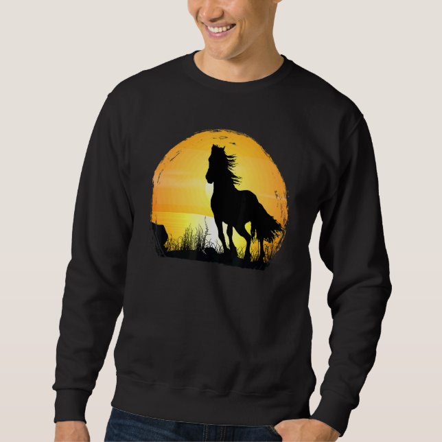 Sudadera Sunset Horse Breed Silhouette  Arabian (Anverso)