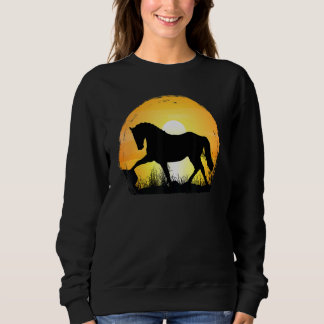 Sudadera Sunset Horse Breed Silhouette   Hanoverian