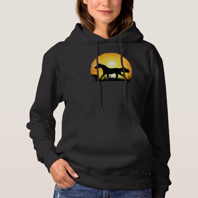 Sudadera Sunset Horse Breed Silhouette  Holsteiner Horse (Anverso)