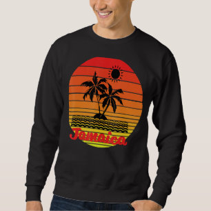 Sudadera Sunset Palm Trees Beach Cruise Summer Jamaica Vaca