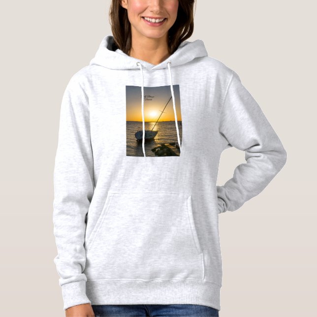 Sudadera Sunset Sailboat Shipwreck Gulf Breeze FL Hoodie (Anverso)