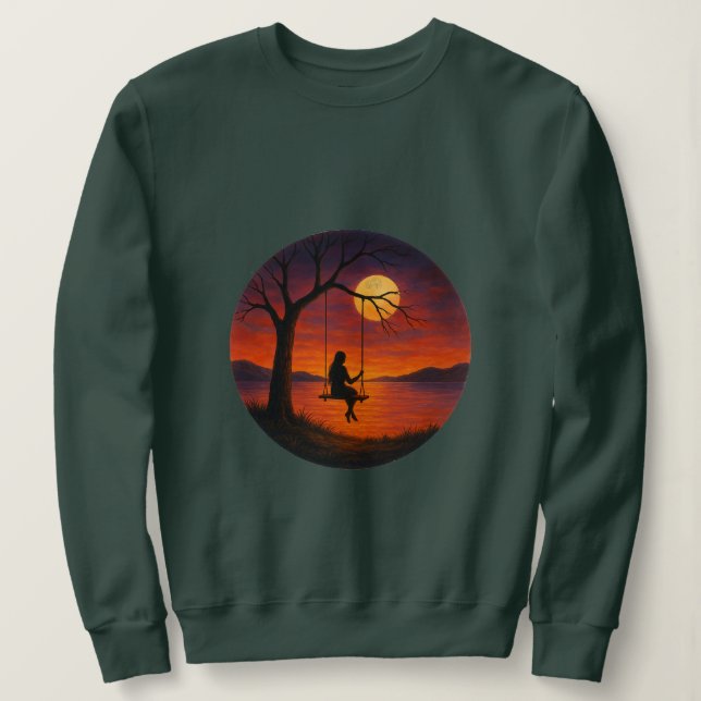 Sudadera Sunset Silhouette Swing Art Women’s Sweatshirt (Anverso del diseño)