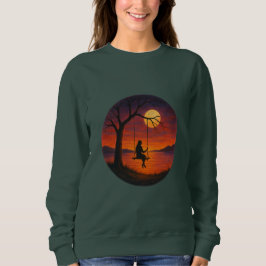 Sudadera Sunset Silhouette Swing Art Women’s Sweatshirt