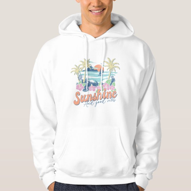 Sudadera Sunshine and Good Vibes - Un paradis tropical (Anverso)