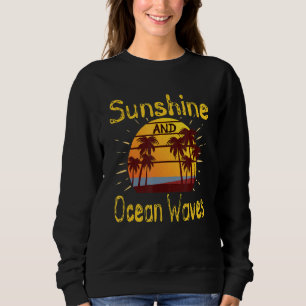 Sudadera Sunshine And Ocean Waves Tropical Palm Trees Summe